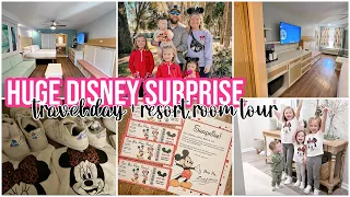 HUGE DISNEY SURPRISE | TRAVEL DAY + DISNEY ROOM TOUR