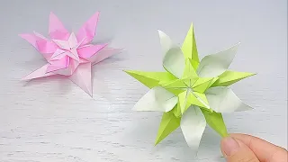 美丽立体花折纸教程