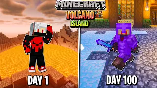 I SURVIVED 100 DAYS IN VOLCANO ISLAND MINECRAFT - HINDI GAMEPLAY - Part 1