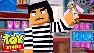 A BURGLAR BREAKS INTO THE TOY STORE! Minecraft ToyStore | Little Kelly