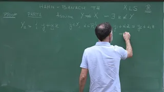 Doctorate program: Functional Analysis - Lecture 9: The Hahn-Banach theorem