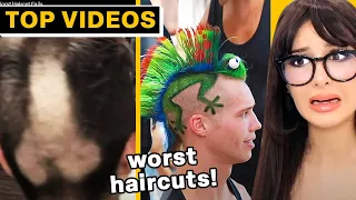 WORST HAIRCUTS Of All Time!! (Hilarious) |  SSSniperWolf