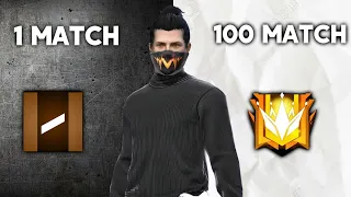 Bronze To Grandmaster In 100 Games || No Gun Skin Challenge 🔥 || Ep-1