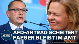 NANCY FAESER: Bundestag lehnt AfD-Rücktrittsforderung gegen Innenministerin ab