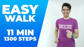 FUN 11 MIN EASY WALK & DANCE • AFTER MEAL Workout • 1300 STEPS • Walking Workout #131