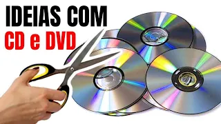 3 IDEIAS INCRÍVEIS COM CD | ARTESANATO COM CD E DVDS VELHOS | show de artesanato