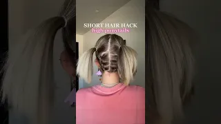 Short Hair Hack 💖 #hair #hairstyle #tutorial #hairstyles #shorthair #hack