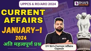 Jan 2024 Most Important Current Affairs MCQs Revision | Part 1 | By Dr. DV Sir