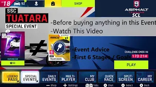 SSC Tuatara Special Event Key Advice (Stage 1-6) - Asphalt 9 Legends - Nintendo Switch