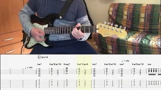 George Michael - Fastlove GUITAR COVER + PLAY ALONG TAB + SCORE
