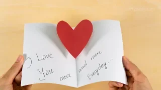 Easy Pop Up Heart Card | DIY Father's Day Cards | Pop Up Card for Dad