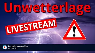 Unwetterlage durch schwere Gewitter am Mittwoch - Livestream