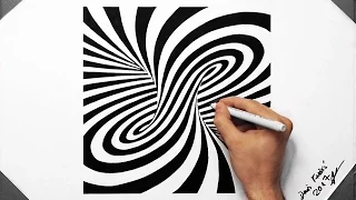 3D Spiral Optical Illusion - Speed Drawing ( How To Draw ) ( Tornado )