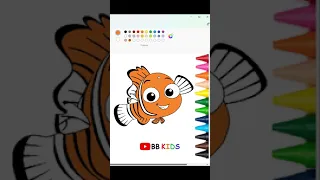 Finding Nemo - Easy Drawing Coloring #Shorts