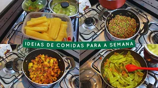 IDEIAS DE COMIDAS PARA SEMANA sem congelar | Carne Seca com abóbora, Carne Moída e Legumes no vapor