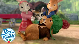 @OfficialPeterRabbit  - Will Mittens And The Rabbits Ever Become Friends? 🐱💜🐇  | Cartoons for Kids