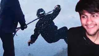 Pinkweenie reacts to Sloppy Snow Sports | FailArmy