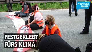 Aktivisten blockieren im Berufsverkehr stundenlang die A95 in Fürstenri