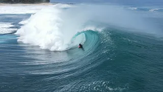 Bodyboarders at EMPTY PIPELINE! (4k slow motion) DJI Mavic Air 2