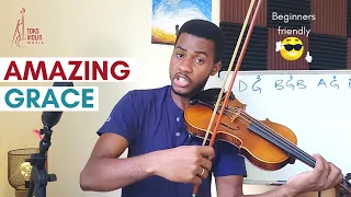 How To Play Amazing Grace On The Violin  ** THE EASY WAY**
