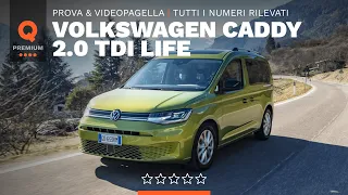 Volkswagen Caddy 2022: la pagella e tutti i numeri rilevati da Quattroruote