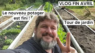 Les nouveaux bacs potager sont finis ! Tour de jardin de fin avril 【VLOG❄️】