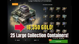 wot Blitz Crate Opening 25 Collection Container Opening 16K+ GOLD in 4K! wotb WoT Blitz