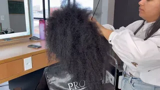 CABELO MAIS DIFÍCIL QUE JÁ ALISEI - PROGRESSIVA EM UM CABELO AFRO MUITO CHEIO