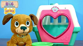 Doc McStuffins Fetchin’ Findo Dog On The Go Pet Carrier Toy Review Pet Vet Toy Disney Jr