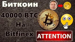 Биткоин 40000 BTC На Bitfinex и ещё... Илон Маск опять Dogecoin