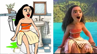 Moana 2 Funny Drawing Memes -Try not To laugh