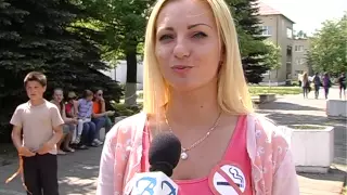 Более ста школьников из Оснежиц приняли участие в антитабачном флешмобе