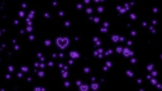 Lavender Heart💜Neon Light Hearts Flying Heart Background Video Loop | Animated Background