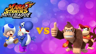 Mario Strikers: Battle League - Team Yoshi (Crowns) vs Team Donkey Kong (Magicians) - Jungle Retreat
