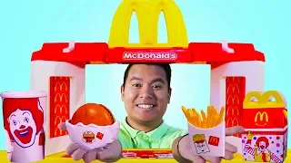Mcdonalds Restaurant Fast Food Hamburger Toy Store Pretend Play Kids Toys