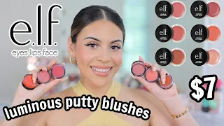 NEW e.l.f Luminous Putty Blushes 😍 Review, Wear Test & Swatches