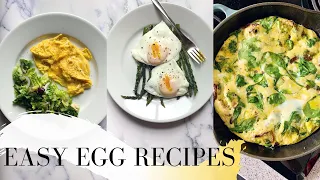Healthy Egg Recipes + Eggs for breakfast lunch and dinner