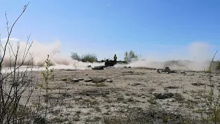 Pvpj 1110 90mm recoilless anti tank cannon shooting slow motion