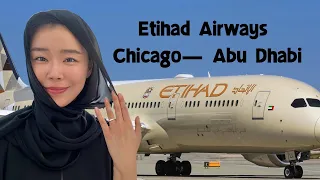 ETIHAD AIRWAYS A350-100 Businese Class 13.5 Hour Chicago to Abu Dhabi