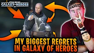 My BIGGEST Regrets with Characters, Zetas, + Omicrons in SWGoH - DON'T Make the Same Mistakes
