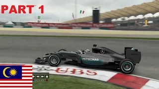 LAP 1 PIT STOPS AGAIN?! F1 2014 TV Style Commentary - RD2 Malaysia (Part 1) | TiroweE