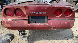 1986 CHEVY CORVETTE GET CRUSHed with 06 BMW 525i !!🙃😎