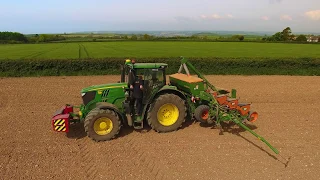 Drilling the Maize on the Rousdon Estate  - 18 May 2018  (Farming, Drone in UHD 4K)