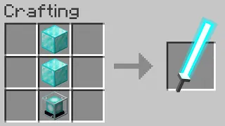 Minecraft but you can craft LASER swords from any block...