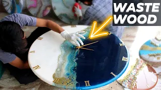 Turn Old Table To Expensive Resin Clock!