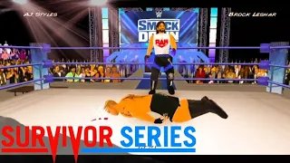 AJ Styles Nails Brock Lesnar With a 450 Splash || WWE Survivor series 2017 || WR3D 20 ||