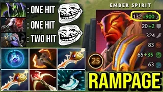 The Man Who Needs Only One Tap to Delete His Enemies | Ember Spirit Epic Defend God RAMPAGE Dota 2