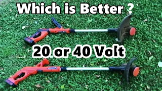 Black +Decker  20V vs 40V MAX -Cordless Trimmers, Which one should I buy? ACTUAL TRIM Comparison
