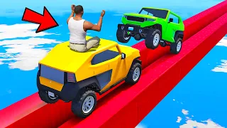 SHINCHAN AND FRANKLIN TRIED IMPOSSIBLE HIT AND BALANCE THE CAR CHALLENGE GTA 5