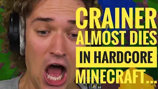 Crainer almost Died in Hardcore Minecraft...